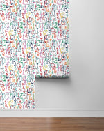 160012WR abstract peel and stick wallpaper roll from Surface Style