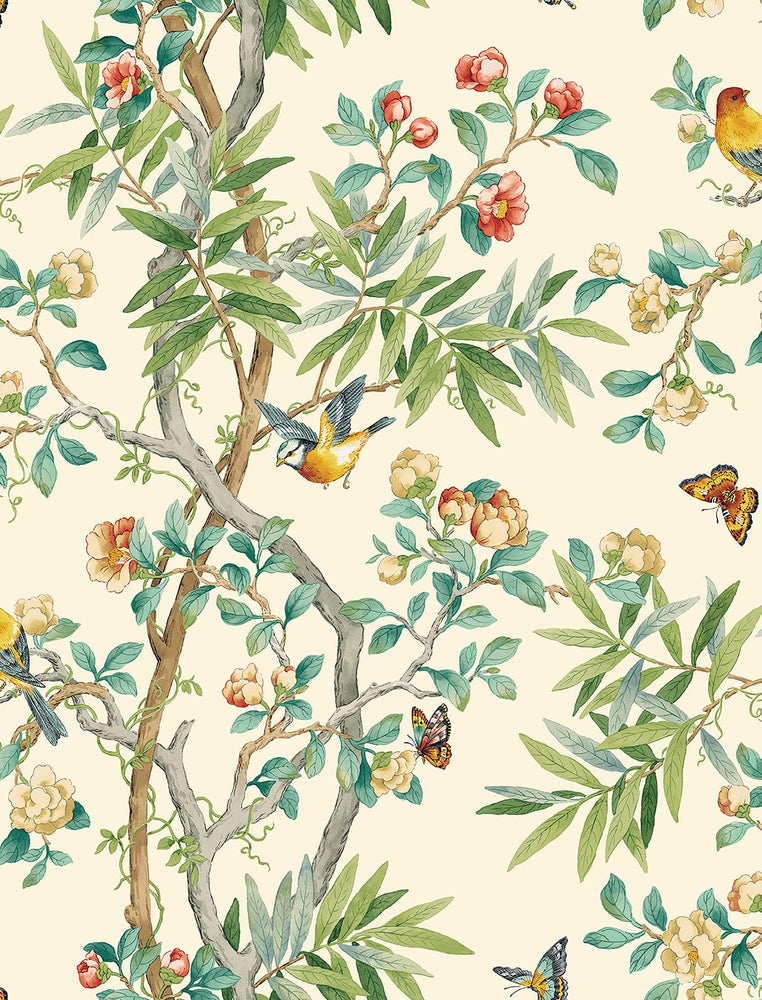 160020WR chinoiserie peel and stick wallpaper from Surface Style