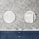 Faux brick peel and stick wallpaper bathroom 160050WR from Surface Style