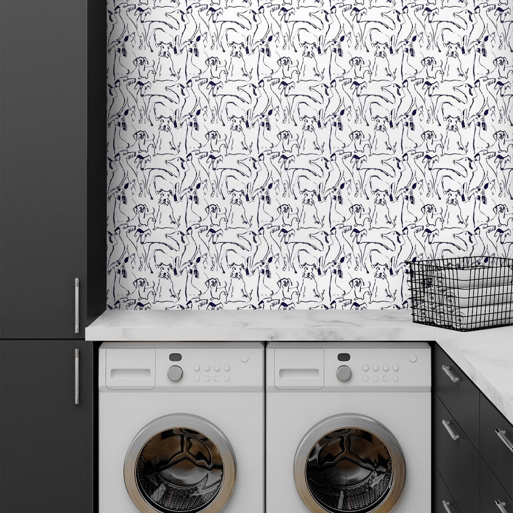 
                  
                    160060WR dog peel and stick wallpaper laundry room from Surface Style
                  
                