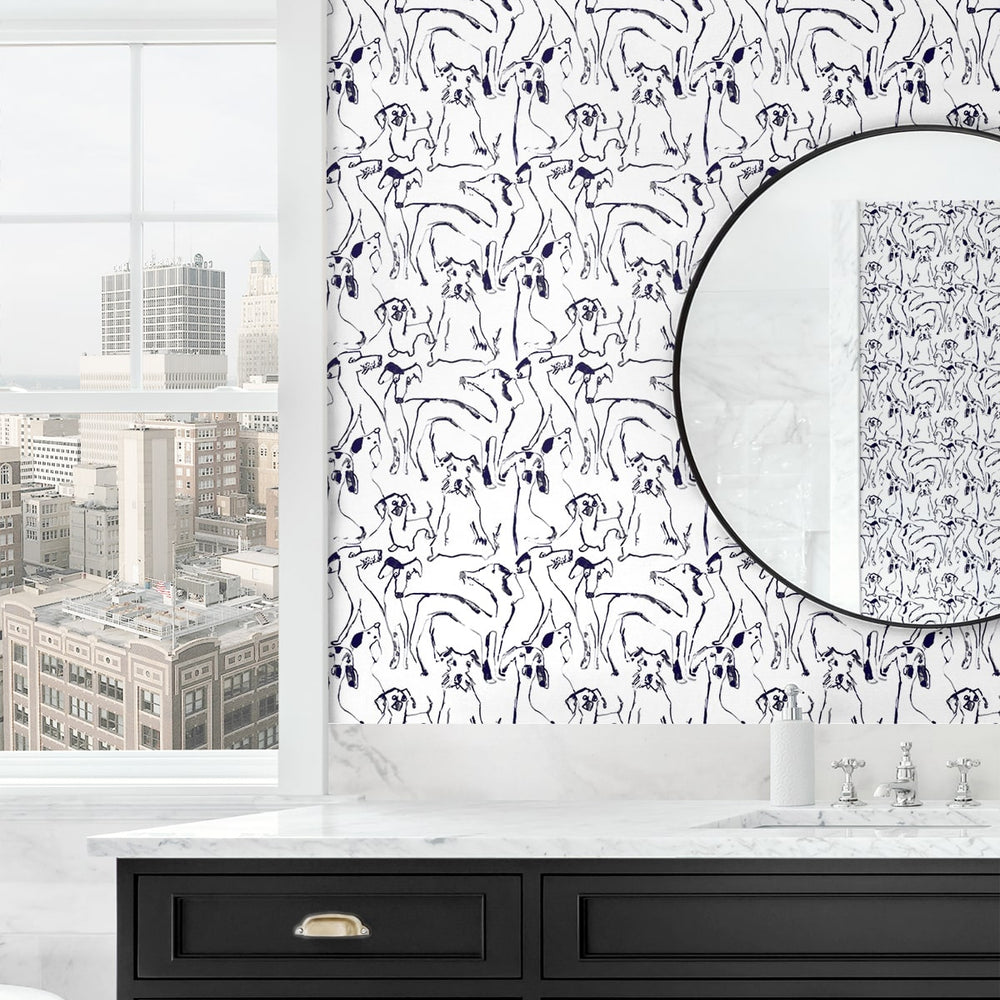 
                  
                    160060WR dog peel and stick wallpaper bathroom from Surface Style
                  
                