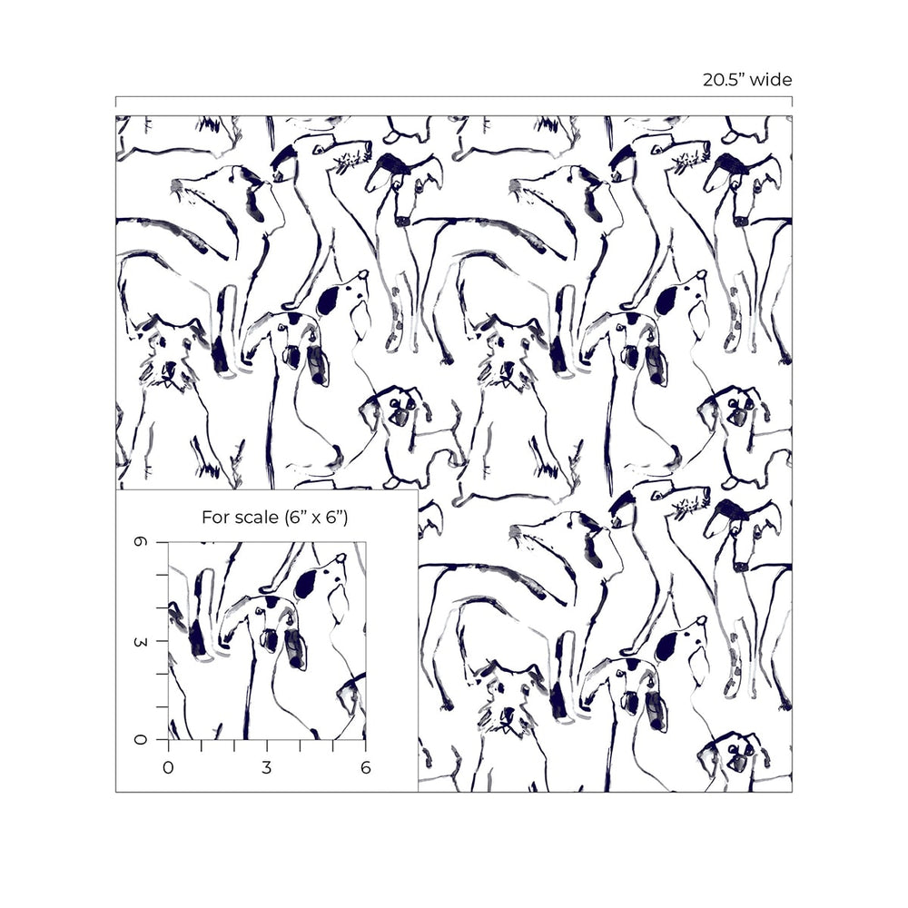 
                  
                    160060WR dog peel and stick wallpaper scale from Surface Style
                  
                