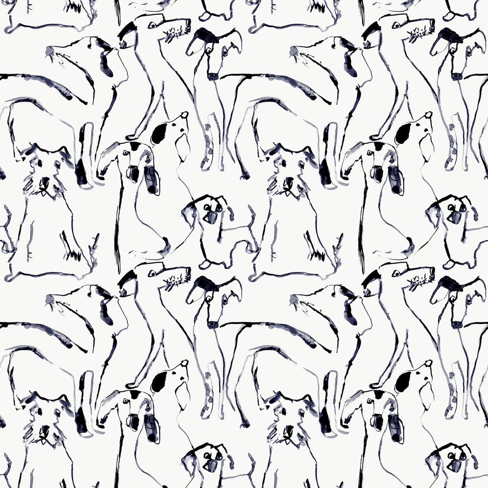 Dog Doodle Peel and Stick Removable Wallpaper