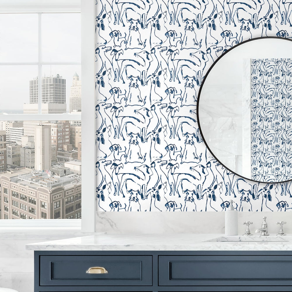 
                  
                    160061WR dog peel and stick wallpaper bathroom from Surface Style
                  
                