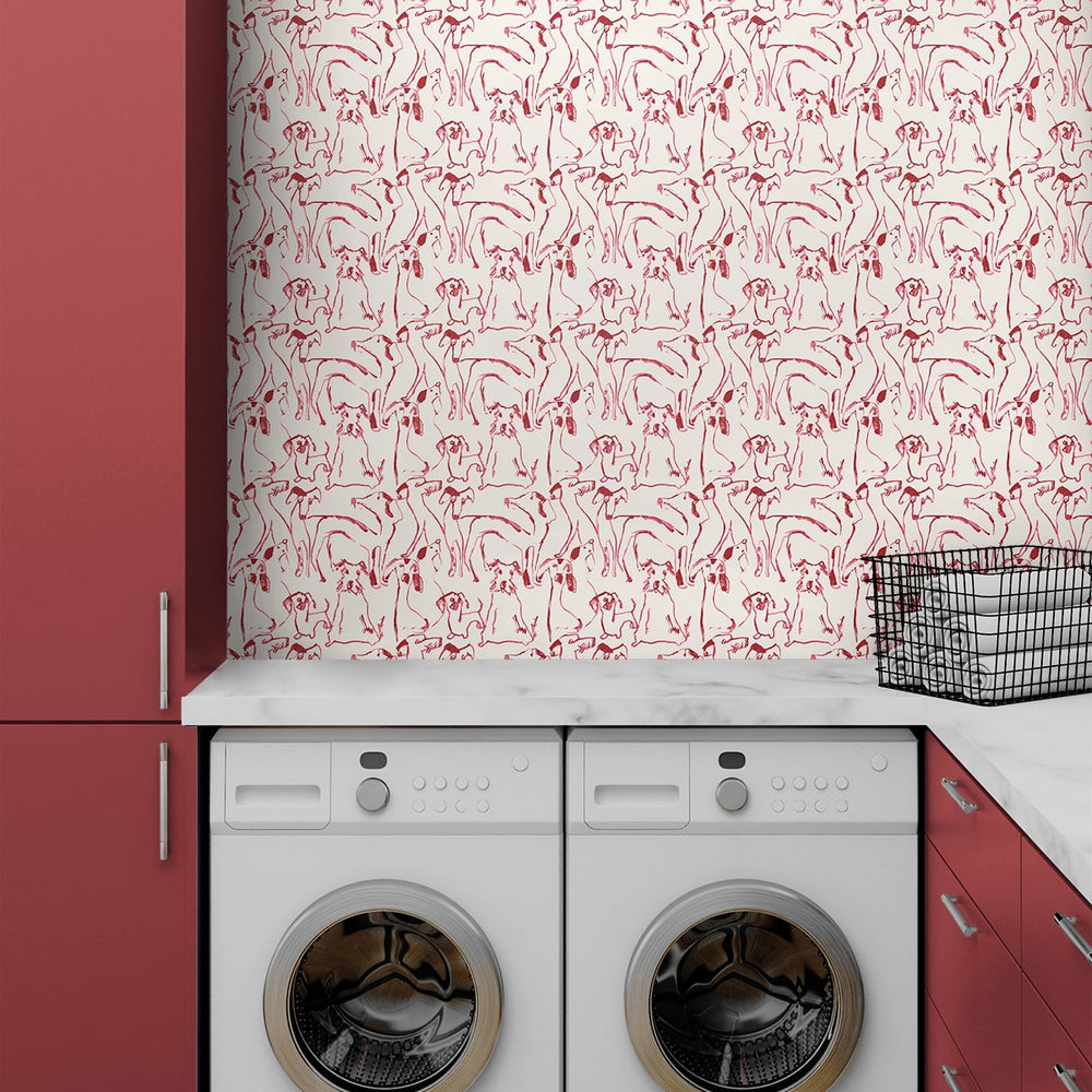 
                  
                    160062WR dog peel and stick wallpaper laundry room from Surface Style
                  
                