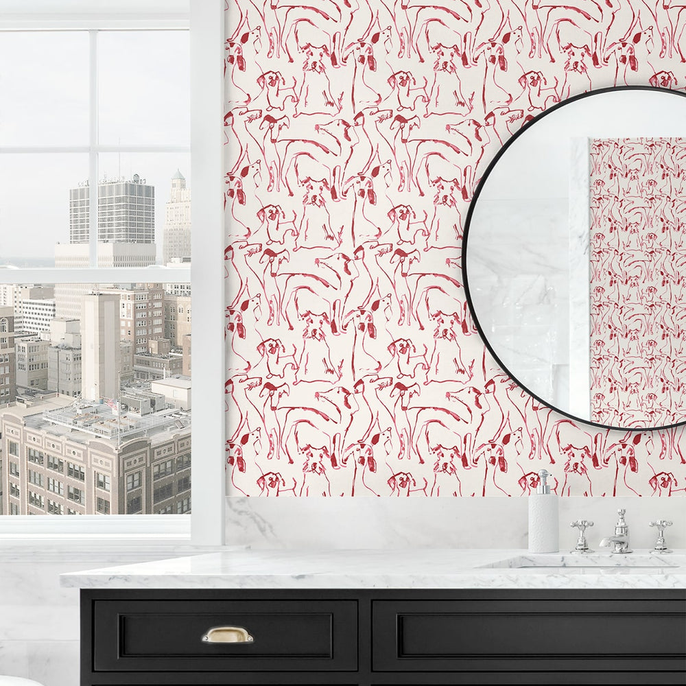 
                  
                    160062WR dog peel and stick wallpaper bathroom from Surface Style
                  
                