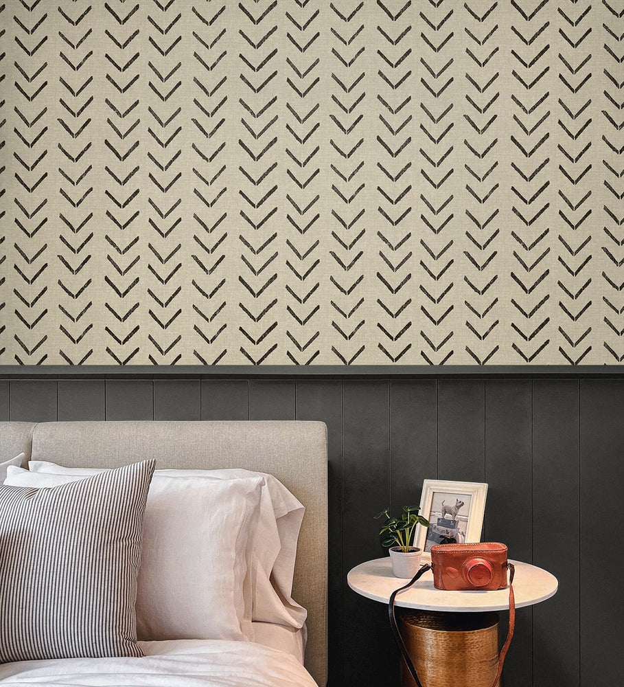 160110WR abstract peel and stick wallpaper bedroom from Surface Style