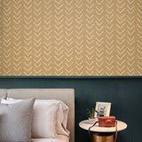 160111WR abstract peel and stick wallpaper bedroom from Surface Style