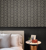 160112WR abstract peel and stick wallpaper bedroom from Surface Style