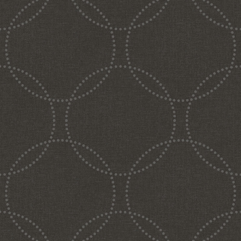 Black & White Polka Dot Ring Geometric Wallpaper