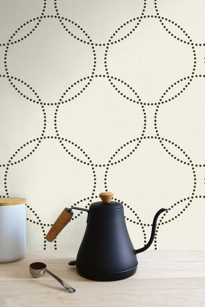 
                  
                    1821010 polka dot geometric wallpaper kitchen from the Black & White wallpaper collection by Etten Gallerie
                  
                