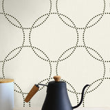 1821010 polka dot geometric wallpaper kitchen from the Black & White wallpaper collection by Etten Gallerie