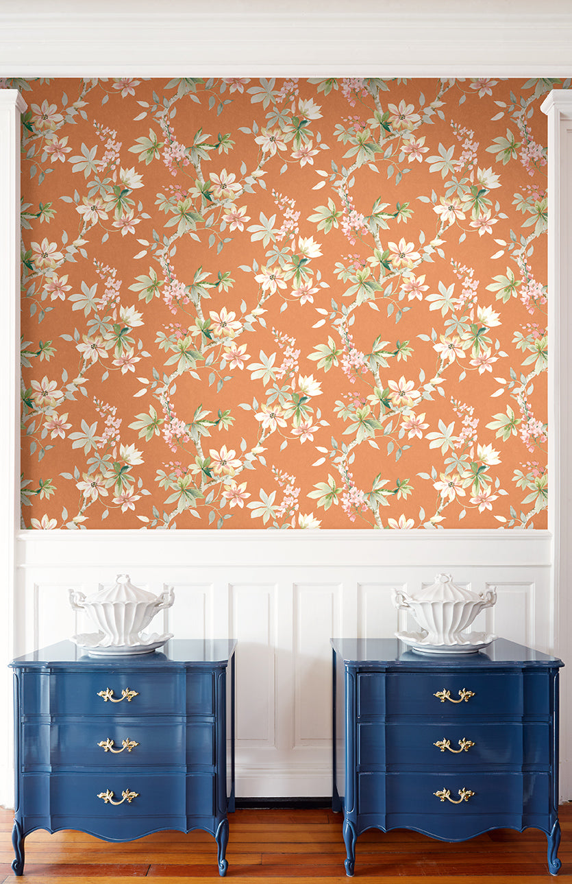 CR20807 Jasper floral wallpaper decor from the Island collection by Carl Robinson