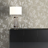 2231118 leaf trail glass bead wallpaper entryway from the Essential Textures collection by Etten Gallerie