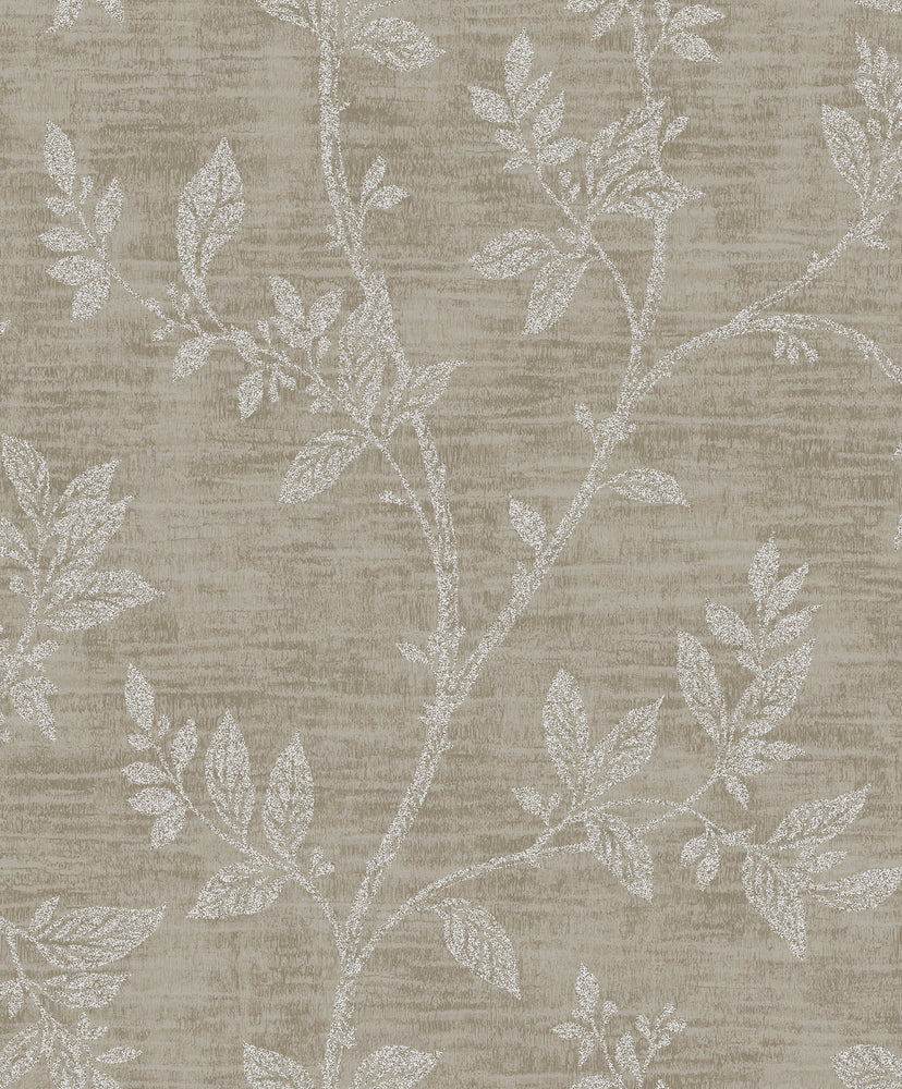 2231118 leaf trail glass bead wallpaper from the Essential Textures collection by Etten Gallerie