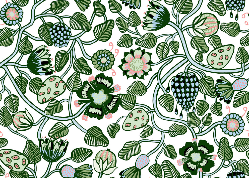 JV Wallcoverings Marimekko Vol. 5 Pieni Tiara Botanical Wallpaper
