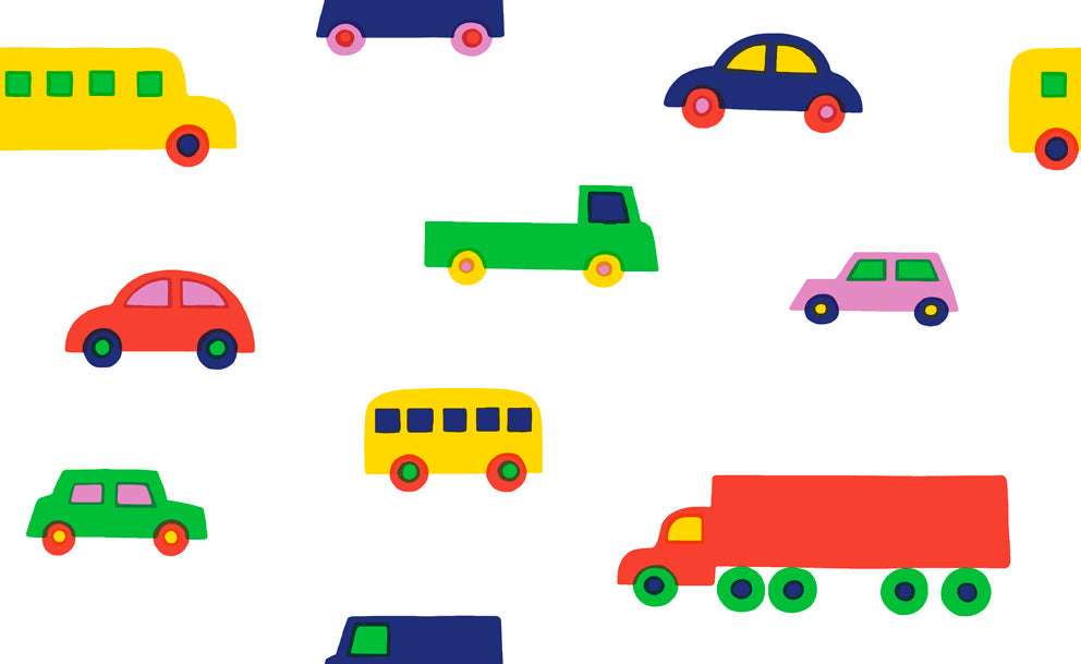 Marimekko Volume 5 Boboo Kids Colorful Car Nursery Wallpaper by Janelli and Volpi