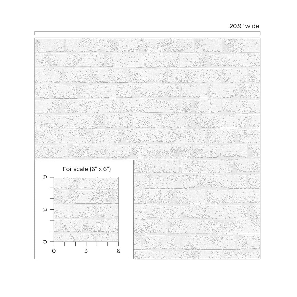 5372-10 faux brick paintable wallpaper scale from the RollOver collection by Erismann
