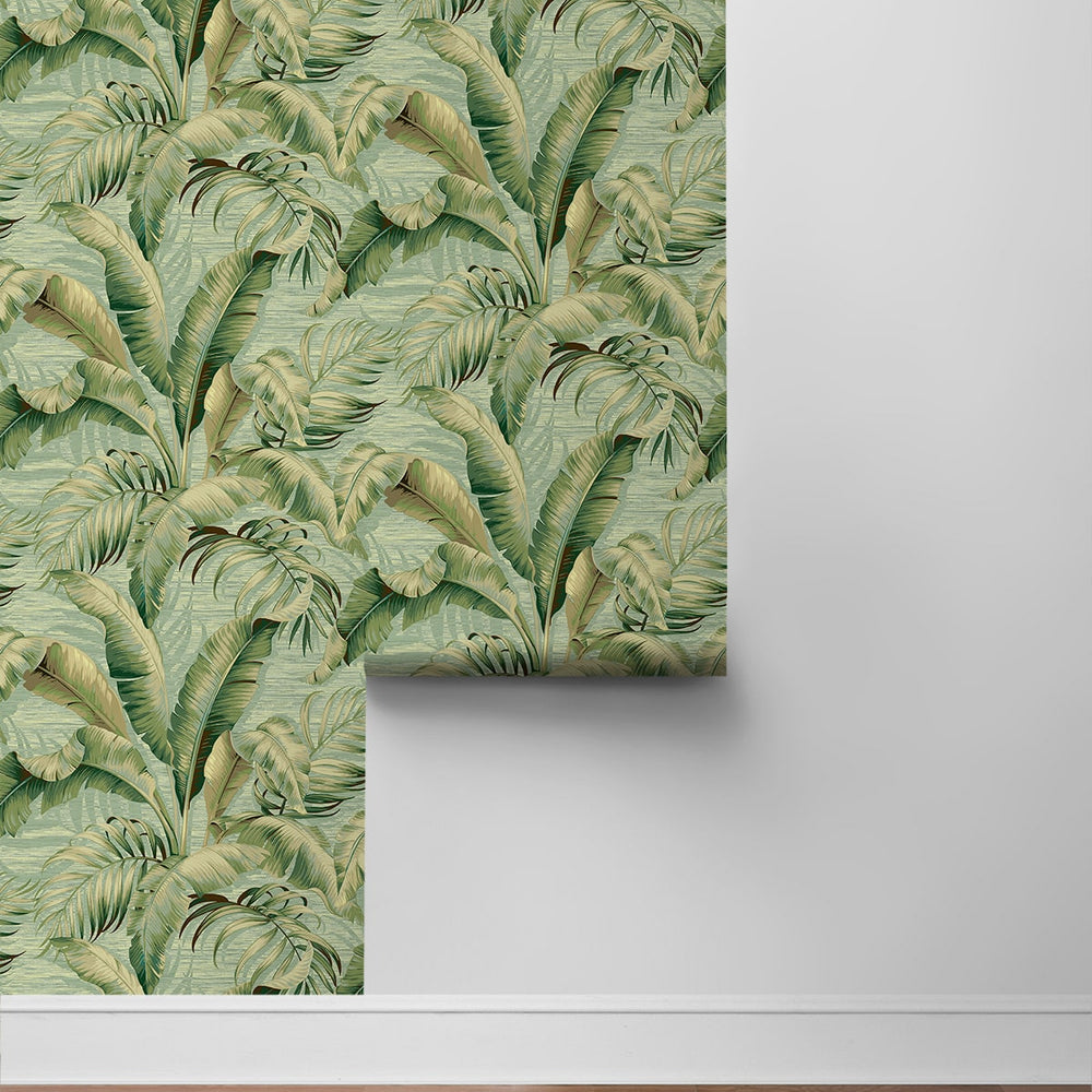 
                  
                    Palm leaf peel and stick wallpaper roll 802800WR from Tommy Bahama Home
                  
                