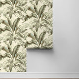 Palm leaf peel and stick wallpaper roll 802801WR from Tommy Bahama Home