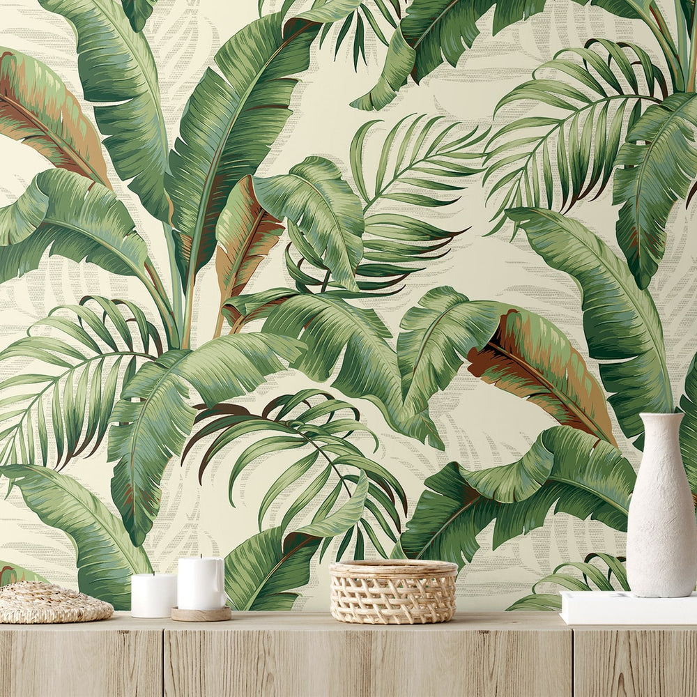 
                  
                    Palm leaf peel and stick wallpaper decor 802802WR from Tommy Bahama Home
                  
                