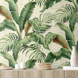 Palm leaf peel and stick wallpaper decor 802802WR from Tommy Bahama Home
