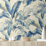 Palm leaf peel and stick wallpaper decor 802803WR from Tommy Bahama Home