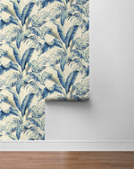 Palm leaf peel and stick wallpaper roll 802803WR from Tommy Bahama Home