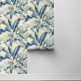 Palm leaf peel and stick wallpaper roll 802803WR from Tommy Bahama Home