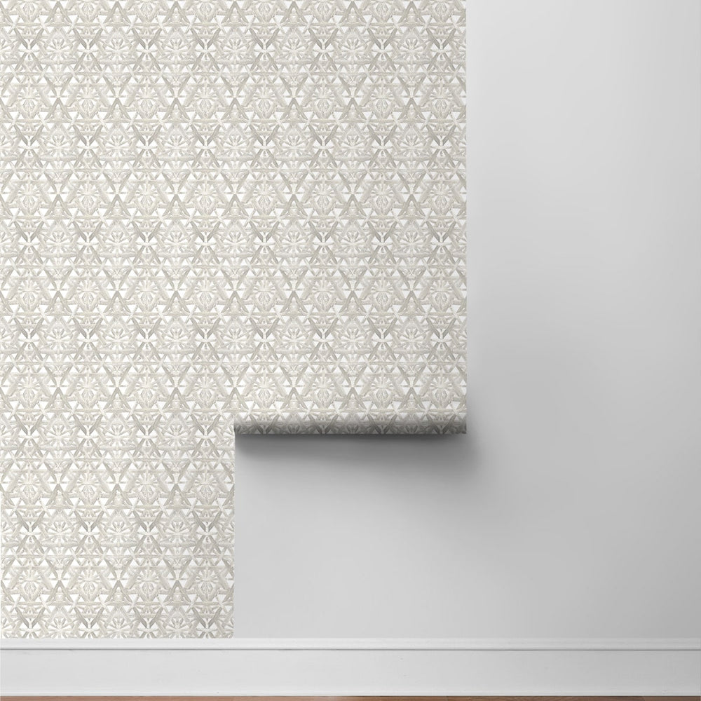 
                  
                    Rattan peel and stick geometric wallpaper roll 802820WR from Tommy Bahama Home
                  
                