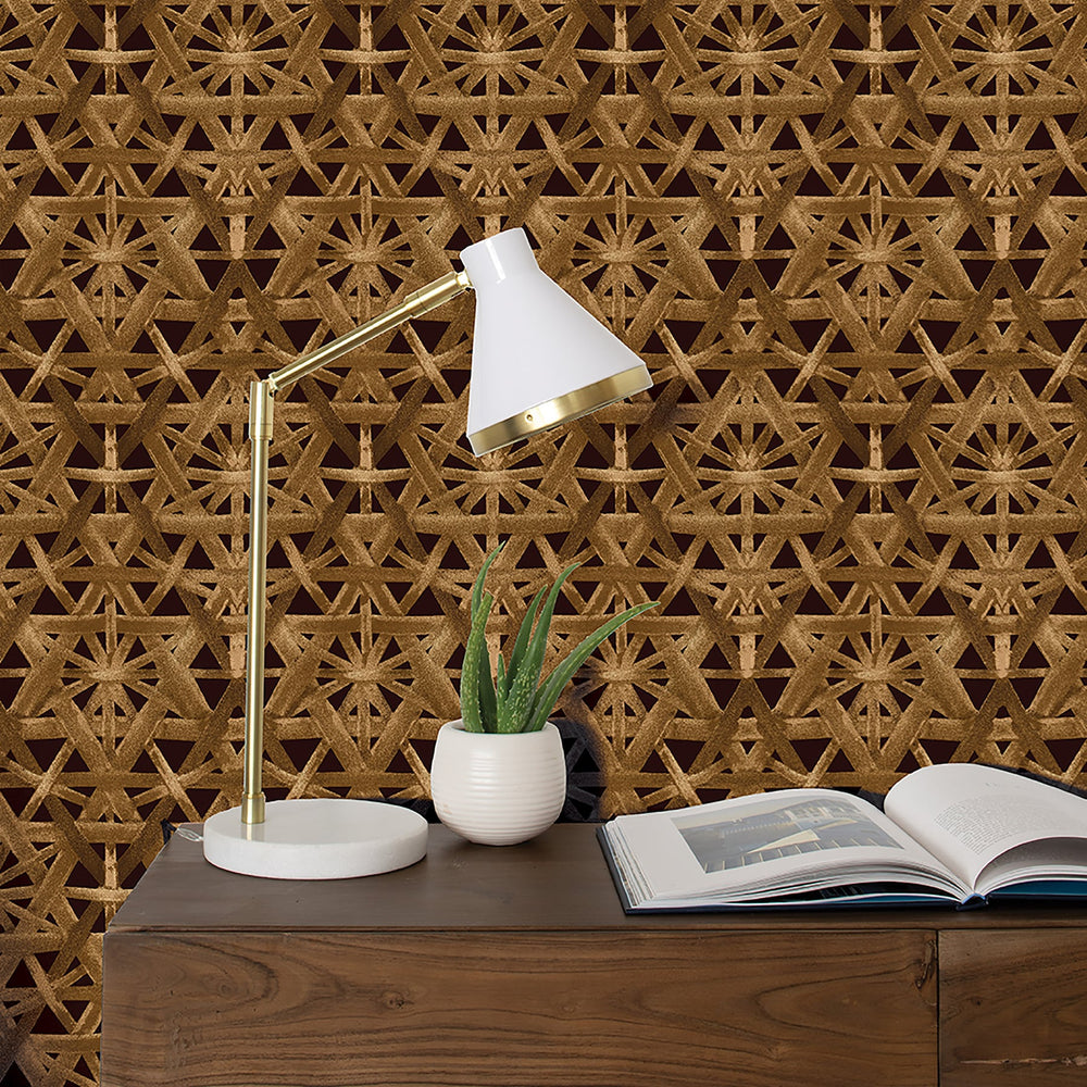 
                  
                    Rattan peel and stick geometric wallpaper decor 802821WR from Tommy Bahama Home
                  
                