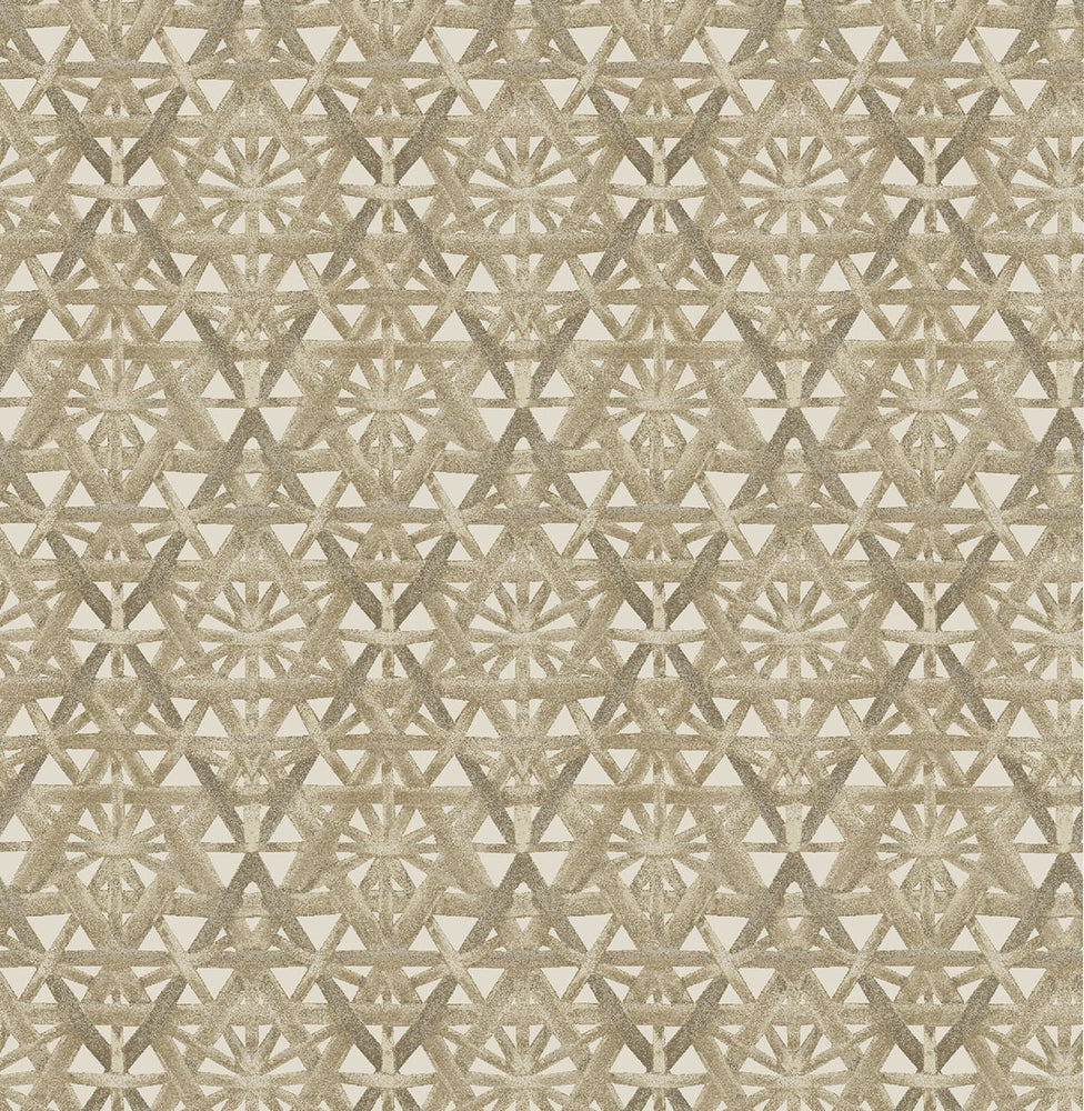 Rattan peel and stick geometric wallpaper 802822WR from Tommy Bahama Home
