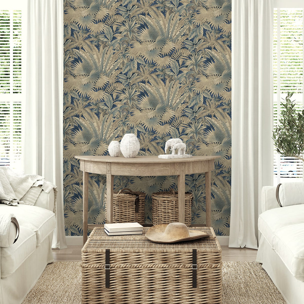 
                  
                    802830WR palm leaf peel and stick wallpaper living room from Tommy Bahama Home
                  
                