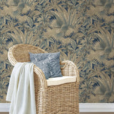 802830WR palm leaf peel and stick wallpaper accent from Tommy Bahama Home