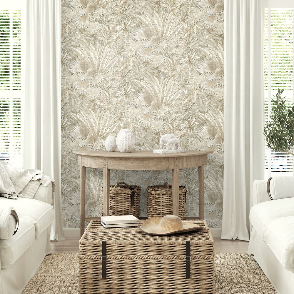 
                  
                    802831WR palm leaf peel and stick wallpaper living room from Tommy Bahama Home
                  
                