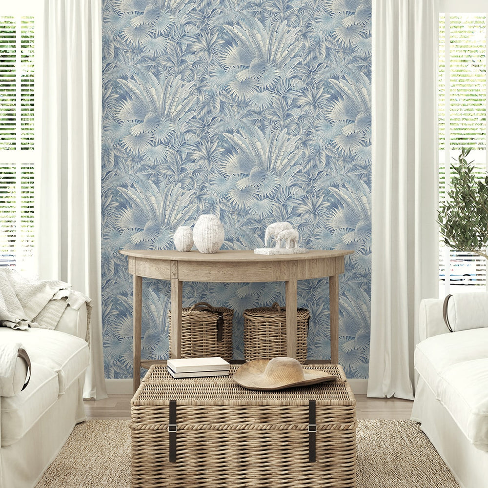 
                  
                    802832WR palm leaf peel and stick wallpaper living room from Tommy Bahama Home
                  
                