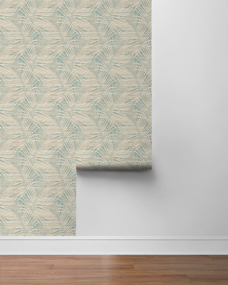 802840WR palm leaf peel and stick wallpaper roll from Tommy Bahama Home