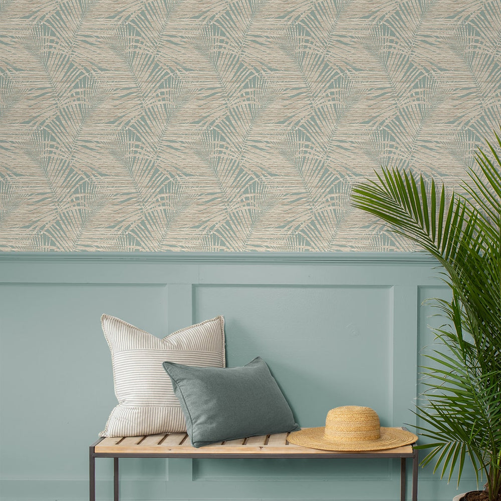 
                  
                    802840WR palm leaf peel and stick wallpaper entryway from Tommy Bahama Home
                  
                