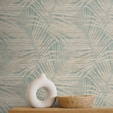 802840WR palm leaf peel and stick wallpaper accent from Tommy Bahama Home