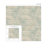 802840WR palm leaf peel and stick wallpaper scale from Tommy Bahama Home