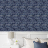 802841WR palm leaf peel and stick wallpaper bedroom from Tommy Bahama Home