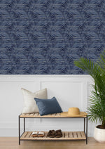 802841WR palm leaf peel and stick wallpaper entryway  from Tommy Bahama Home
