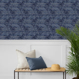 802841WR palm leaf peel and stick wallpaper entryway  from Tommy Bahama Home