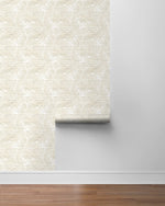 802842WR palm leaf peel and stick wallpaper roll from Tommy Bahama Home