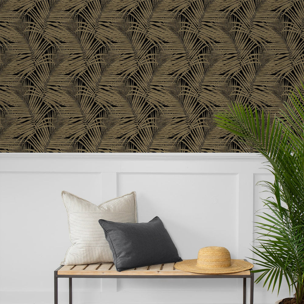 
                  
                    802843WR palm leaf peel and stick wallpaper entryway from Tommy Bahama Home
                  
                