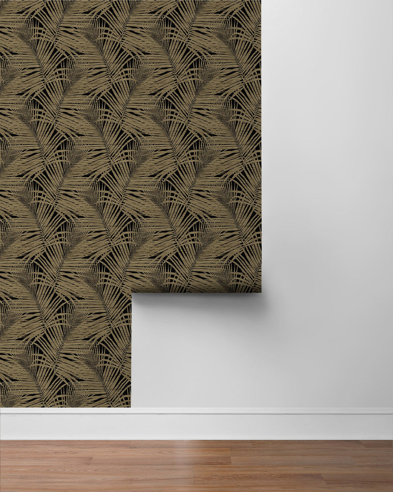 802843WR palm leaf peel and stick wallpaper roll from Tommy Bahama Home