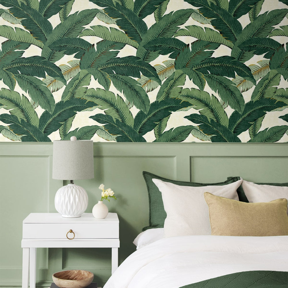 
                  
                    Palm leaf peel and stick wallpaper bedroom 802850WR from Tommy Bahama Home
                  
                