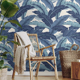 Palm leaf peel and stick wallpaper decor 802851WR from Tommy Bahama Home