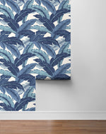 Palm leaf peel and stick wallpaper roll 802851WR from Tommy Bahama Home