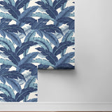 Palm leaf peel and stick wallpaper roll 802851WR from Tommy Bahama Home